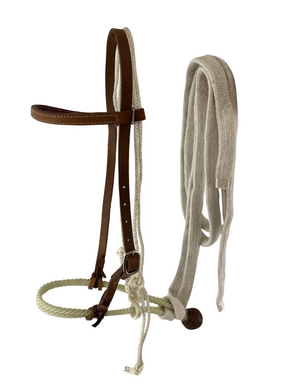 Showman Argentina Cow Leather Bosal Hackamore Set : Down Home Tack & Feed  LLC